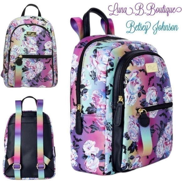 Betsey Johnson Handbags - 🆕🦄Luv Betsey by Betsey Johnson🦄Spooky Sky Floral Mid-Size Backpack🦄